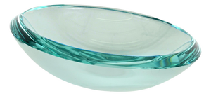 Crystal Turquoise Bowl by Max Ingrand for Fontana Arte, 1950s