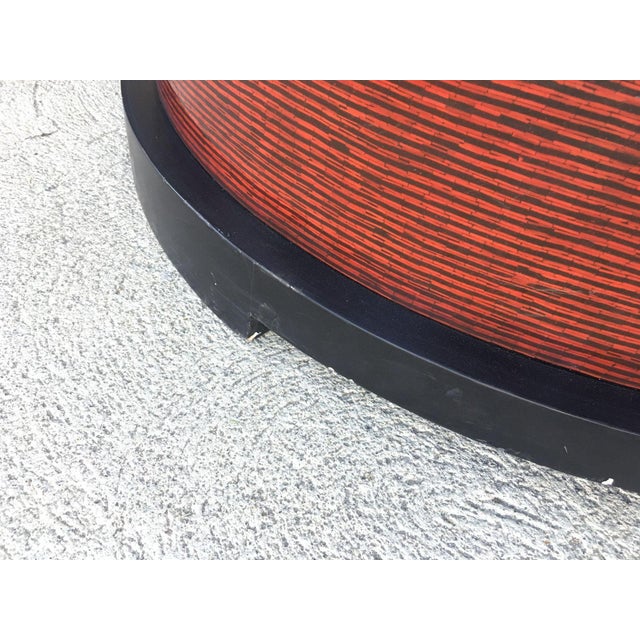 Wood Two-Tone Cubist Style Round Livingroom Set of 3, Circa 1990 For Sale - Image 7 of 12