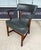 American Vintage Blue Leather Office Chair With Nailhead Trim For Sale - Image 3 of 14