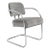 Art Deco Machine Age Bent Aluminum and Platinum Velvet Occasional Chair For Sale