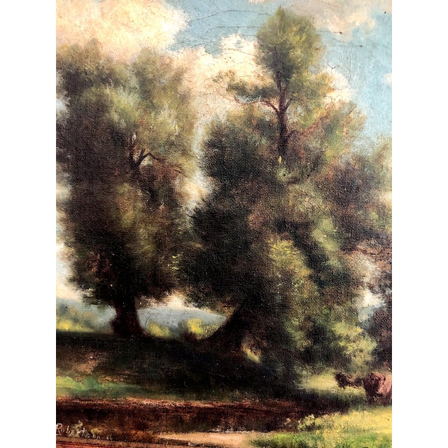 Late 19th-Century Barbizon-Style Pastoral Landscape by C B Robertson For Sale - Image 4 of 11