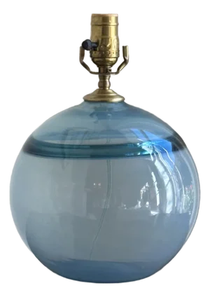 Late-20th Century Richard Harkness Blown Glass Orb Table Lamp