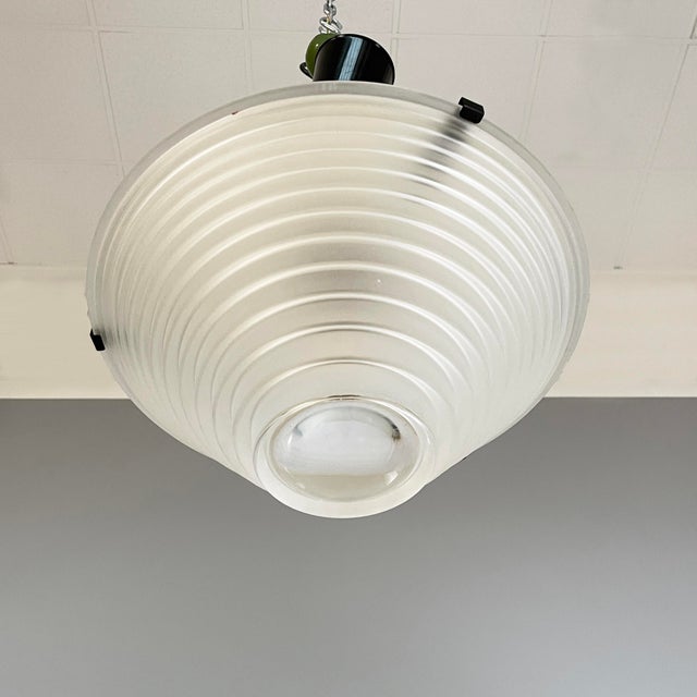Metal Italian Modern Egina Pendant in Glass by Angelo Mangiarotti for Artemide, 1970s For Sale - Image 7 of 15