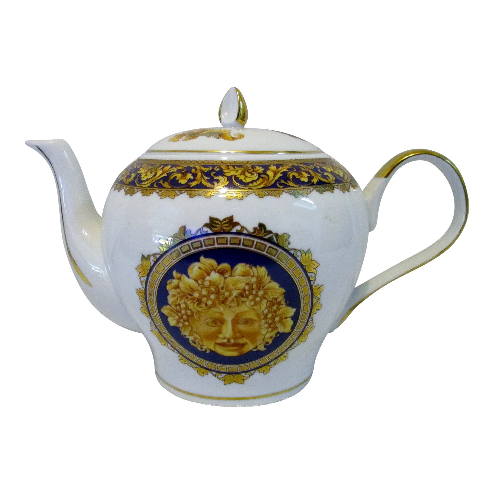 1980s T. Limoges France Depos Porcelain Bacchus Tea Pot Chairish