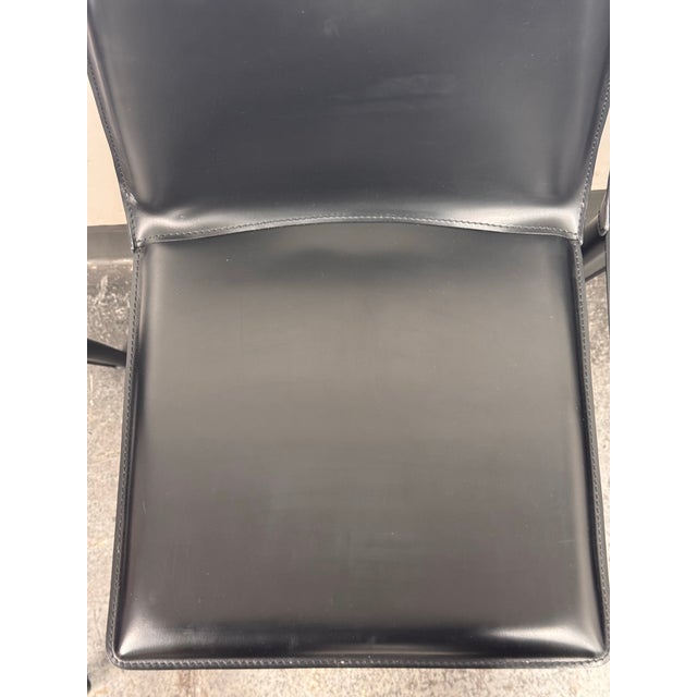 Frag for Design Within Reach Bottega Leather Counter Stools, Set of Six For Sale - Image 11 of 12