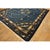Textile 1920s Blue-Navy Background Floral-Medallion Design Antique Chinese Peking Rug For Sale - Image 7 of 8