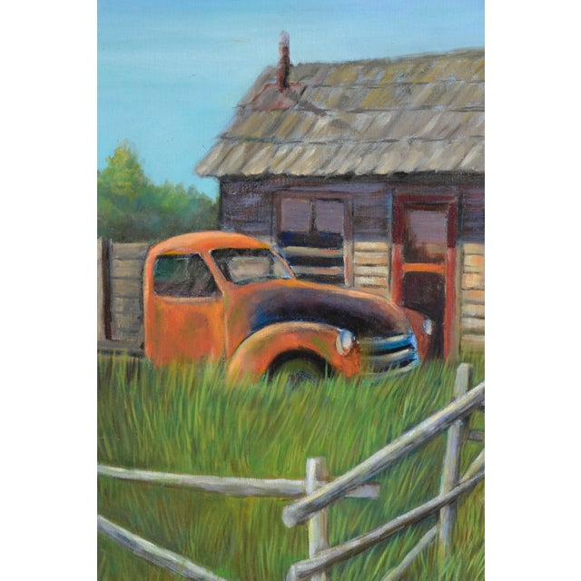 1980s The Old Farm - Landscape With Cow by Ralph Edward Joosten For Sale - Image 5 of 6
