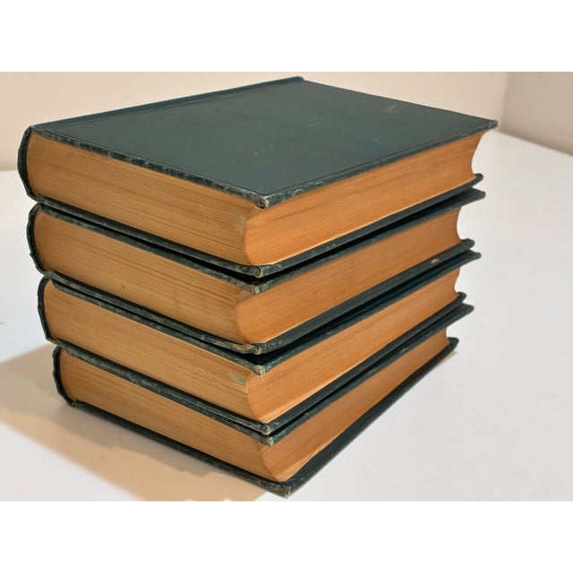 American Vintage Rudyard Kipling - 4 Book Set – Green Gilt – Decorative For Sale - Image 3 of 10
