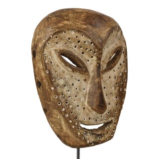 Early 20th Century Lega Mask on Custom Stand For Sale