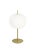 Metal Kushi Xl' Opaline Glass and Metal Table Lamp for Kdln in Black For Sale - Image 7 of 9