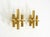 1960s Three-Arm Brass Wall Lamps, 1960s, Set of 2 For Sale - Image 5 of 18