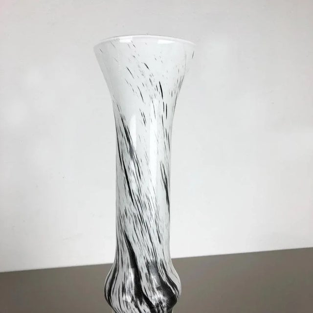 Glass Large Opaline Florence Vase, Italy, 1970s For Sale - Image 7 of 11