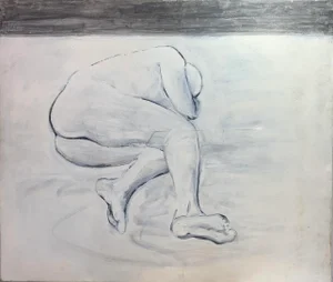 Late 20th Century Minimalist Figurative Painting by John Kalymnios