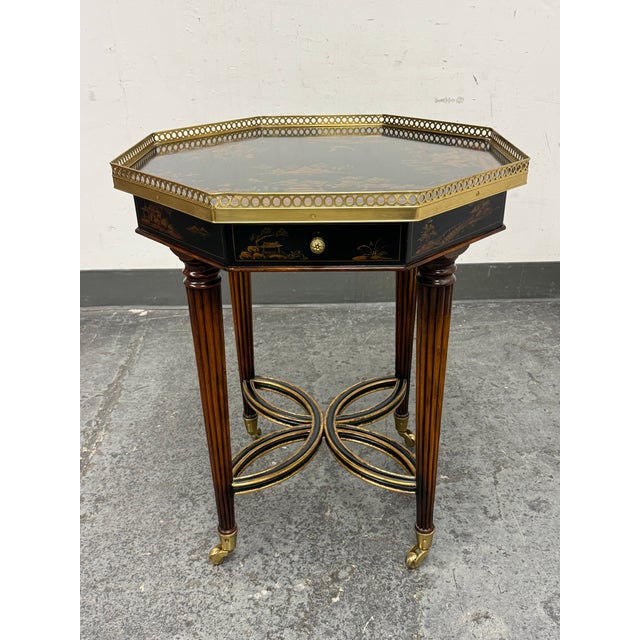 Design Plus Gallery presents a Chinoiserie Octagonal Accent Table from Henredon. This octagonal accent table has a...