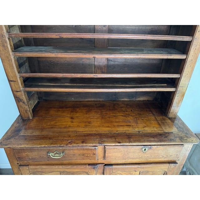 Wood Mid 19th Century French Antique Vaisselier Two Door Buffet Cabinet For Sale - Image 7 of 12