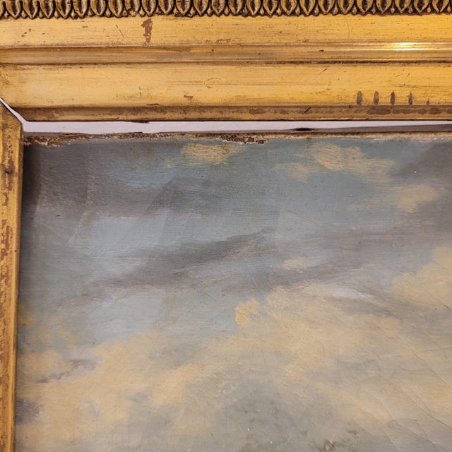 Narcisse Berchère, Landscape of Asnières-Sur-Seine, 1800s, Oil on Canvas, Framed For Sale - Image 15 of 18