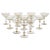 Champagne Glasses in Gold and Smoke from Cenedese, 1950s, Set of 12 For Sale