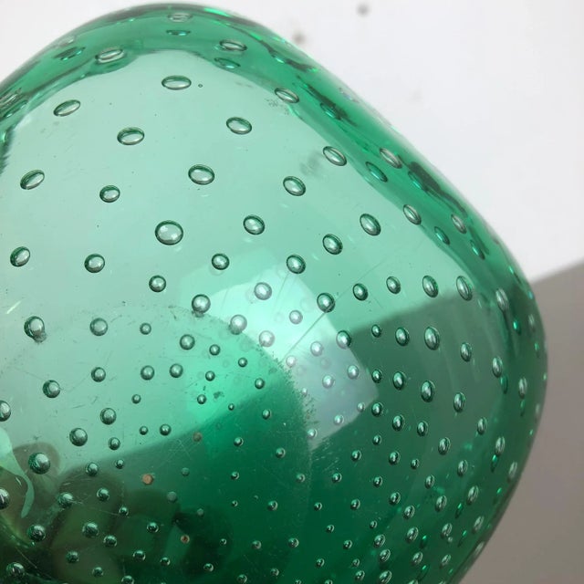 Green Murano Glass Bullicante Ashtray, Italy, 1970s For Sale - Image 16 of 18
