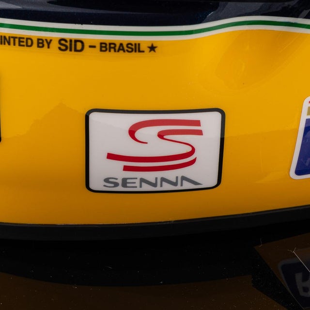 Ayrton Senna F1 1994 Edition Racing Helmet Replica by Sid Mosca, 2010s For Sale - Image 12 of 18