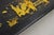 Vintage Chinoiserie Oriental Black Lacquer Gold Gilt Trestle Bench Coffee Table For Sale - Image 9 of 12