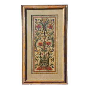 1990s Ethan Allen Custom Distressed Frame Art Renaissance Pnl Filigree