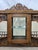 Late 19th Century Antique 1890s Tiger Oak Over Mantel With Bowed Glass Cabinet & Beveled Mirrors For Sale - Image 5 of 17