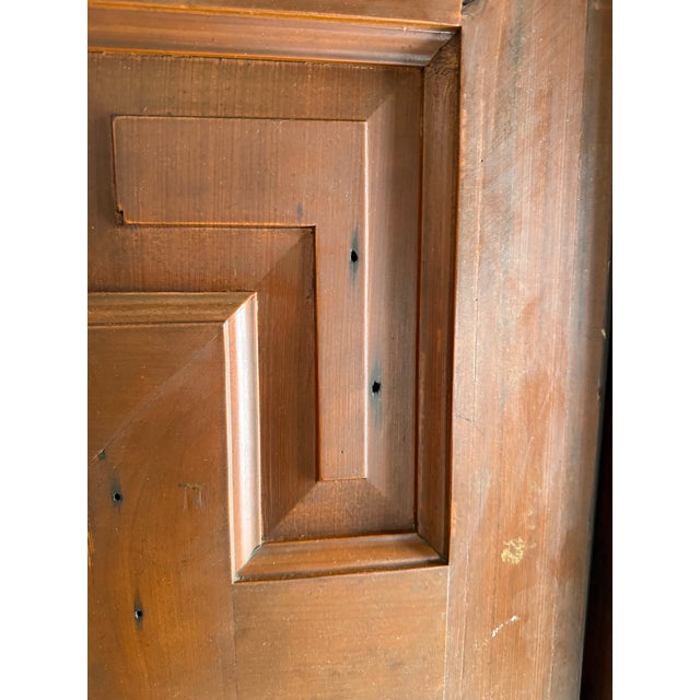 Early 20th Century A Pair of Arched Paneled Church Doors For Sale - Image 5 of 12