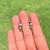 Art Nouveau Modern Round Blue Sapphire & Diamond Half Hoop Earrings in 14k White Gold- A Pair For Sale - Image 3 of 15
