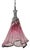Large Fazzoletto Art Glass Raspberry Pink White Oval Pattern Pendant Light Signed For Sale - Image 17 of 18