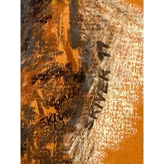 Vintage Early American Gerald Skiver Sitting Bull Sioux Chief Original Painting 1977 14x11 For Sale - Image 4 of 6