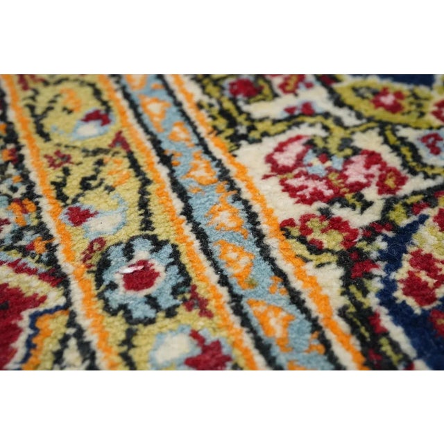 White Vintage Persian Qum Rug 4'6'' x 6'7'' For Sale - Image 8 of 12