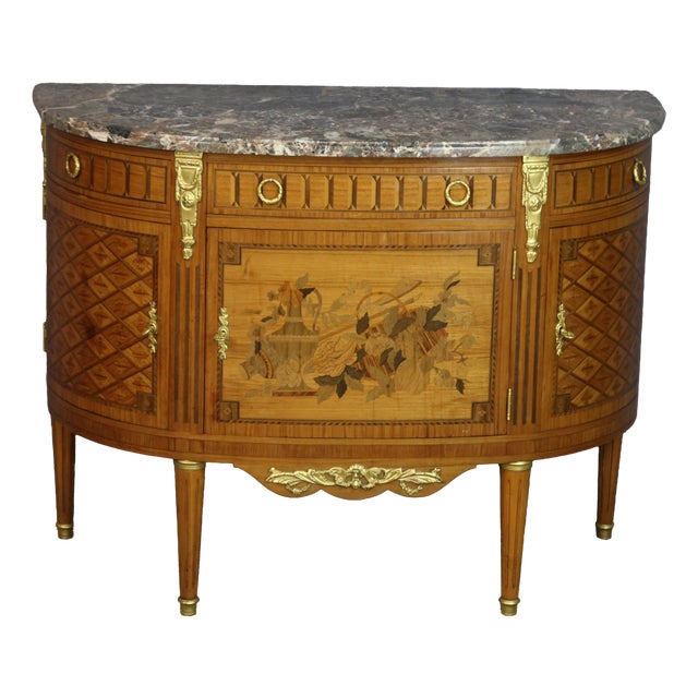 Vintage Half Moon Dresser, 1940s For Sale