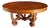 Italian Round Solid Walnut Dining Table With Inlaid Top and Pedestal Base For Sale