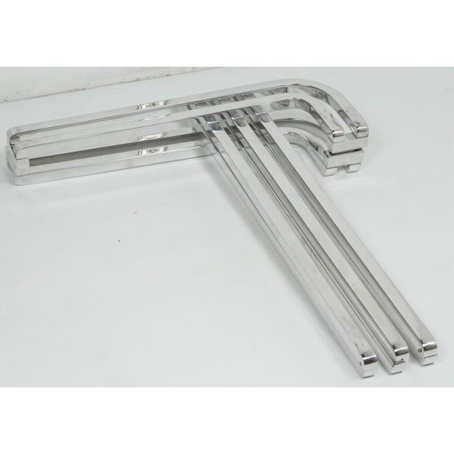 Silver 1940s Vintage American Deco Store Door Handles- Set of 4 For Sale - Image 8 of 8