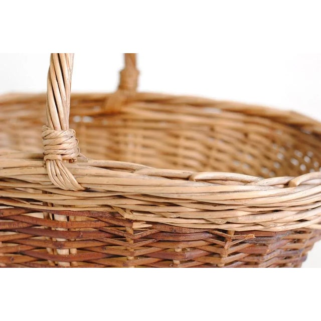 Vintage Wicker Basket, 1950s For Sale - Image 6 of 8