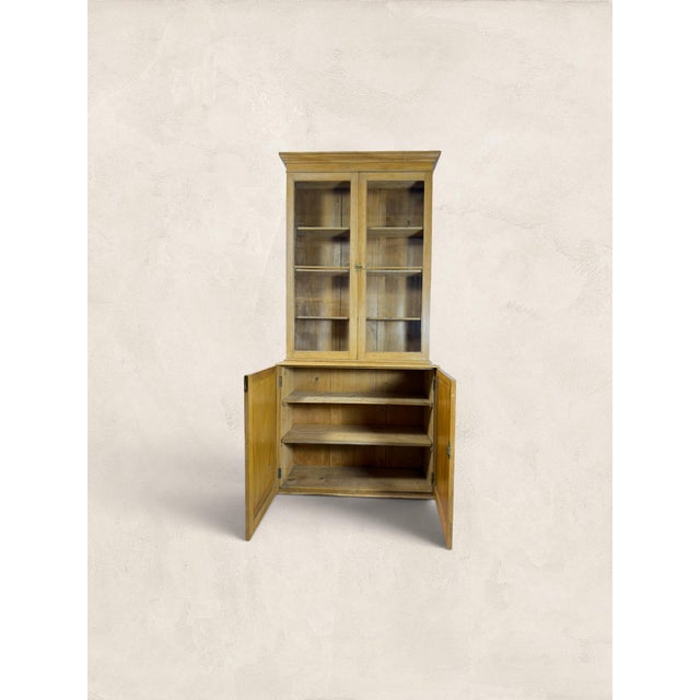 Late 19th Century Antique Victorian English Pine Library Bookcase Circa 1880 For Sale - Image 5 of 8