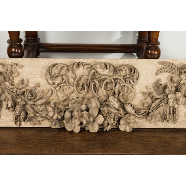 19th Century English 19th Century Carved Wooden Fragment with Fruits and Flower Garland For Sale - Image 5 of 10