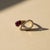 Pear Garnet 14k Gold Ring, Size 7.5 For Sale - Image 10 of 10