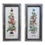 Vintage Textile Framed Wall Art Jacobean Panel Duo Crewel Embroidery Butterfly Bluebird For Sale