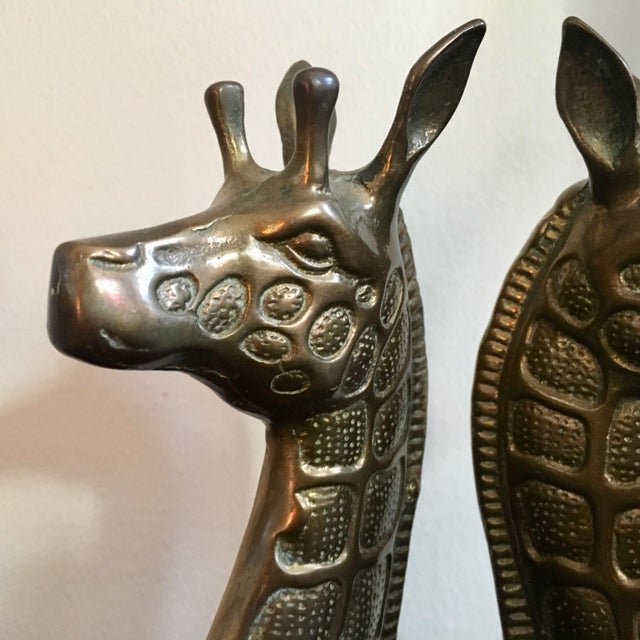 Brass Giraffe Bookends Chairish