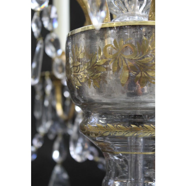 Neoclassical Chandelier in Bronze and Crystal For Sale - Image 3 of 18