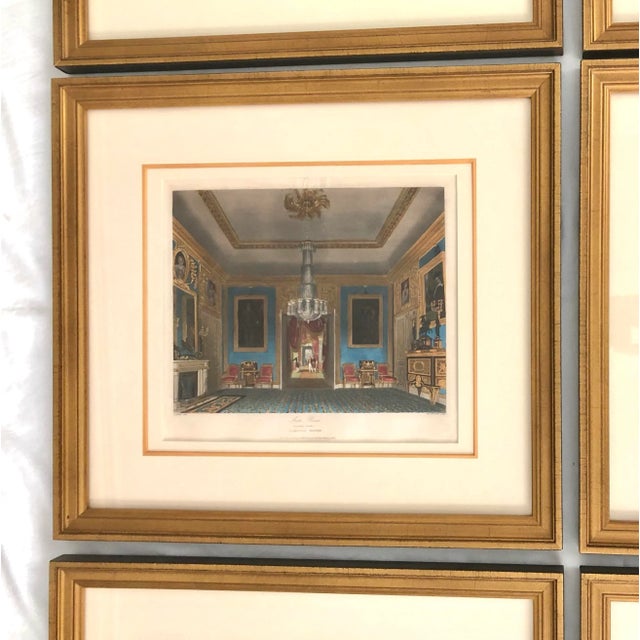 Early 19th Century 1820s Group of 9 "Royal Residences" Aquatint Engravings by W. H. Pyne - Set of 9 For Sale - Image 5 of 11