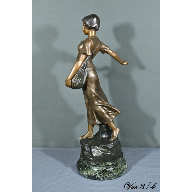 Sower Sculpture in Regula by A. de Ranieri, Mid-20th Century For Sale - Image 16 of 18