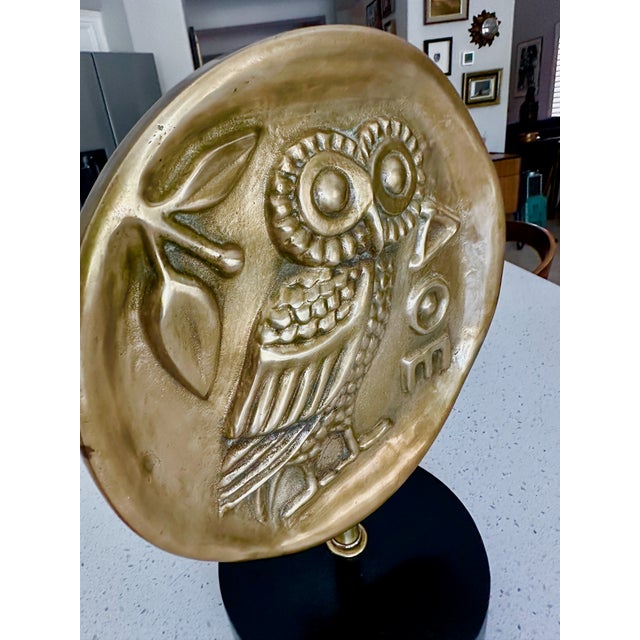 Mid Century Greek Athenian Owl Architectural Fragment on Stands For Sale - Image 11 of 15