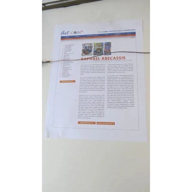 Blue Late 20th Century Figurative Abstract Numbered Serigraph by Raphael Abecassis, Framed For Sale - Image 8 of 9