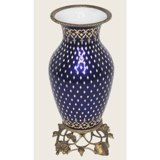 5.5” high, in all likelihood a Sevres vase due to the exquisite decor, Tahan was the fine purveyors of luxury goods in...