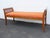 Mid-Century Modern Mid Century Modern Caned Long Upholstered Window Hall End of Bed Bench 6636 For Sale - Image 3 of 15