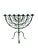 Seven-Branched Wrought Iron Jewish Candelabra For Sale - Image 4 of 5