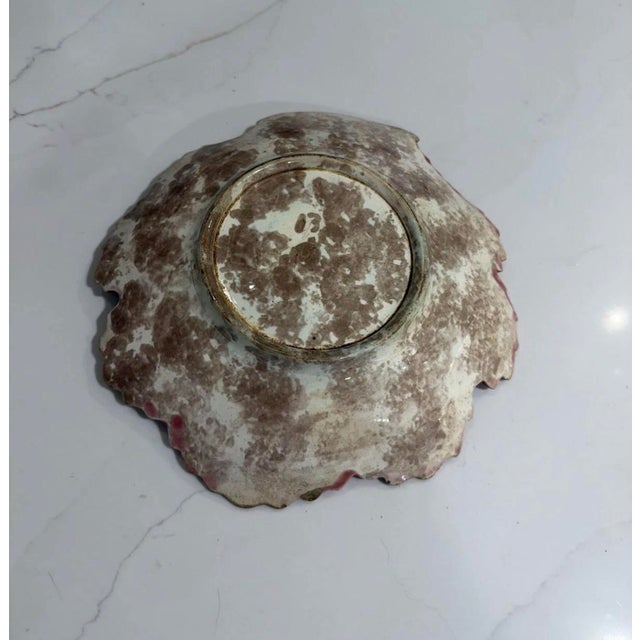 Ceramic Antique 19th C. Victorian Majolica Leaf Dishes - Set of 3 For Sale - Image 7 of 12
