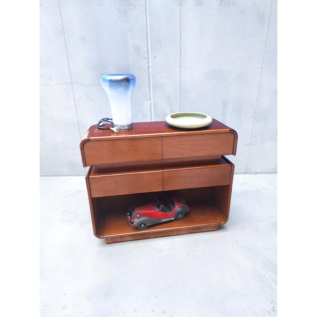 This small walnut storage unit with drawers is ideal for a variety of spaces in the home: from the entryway to the living...